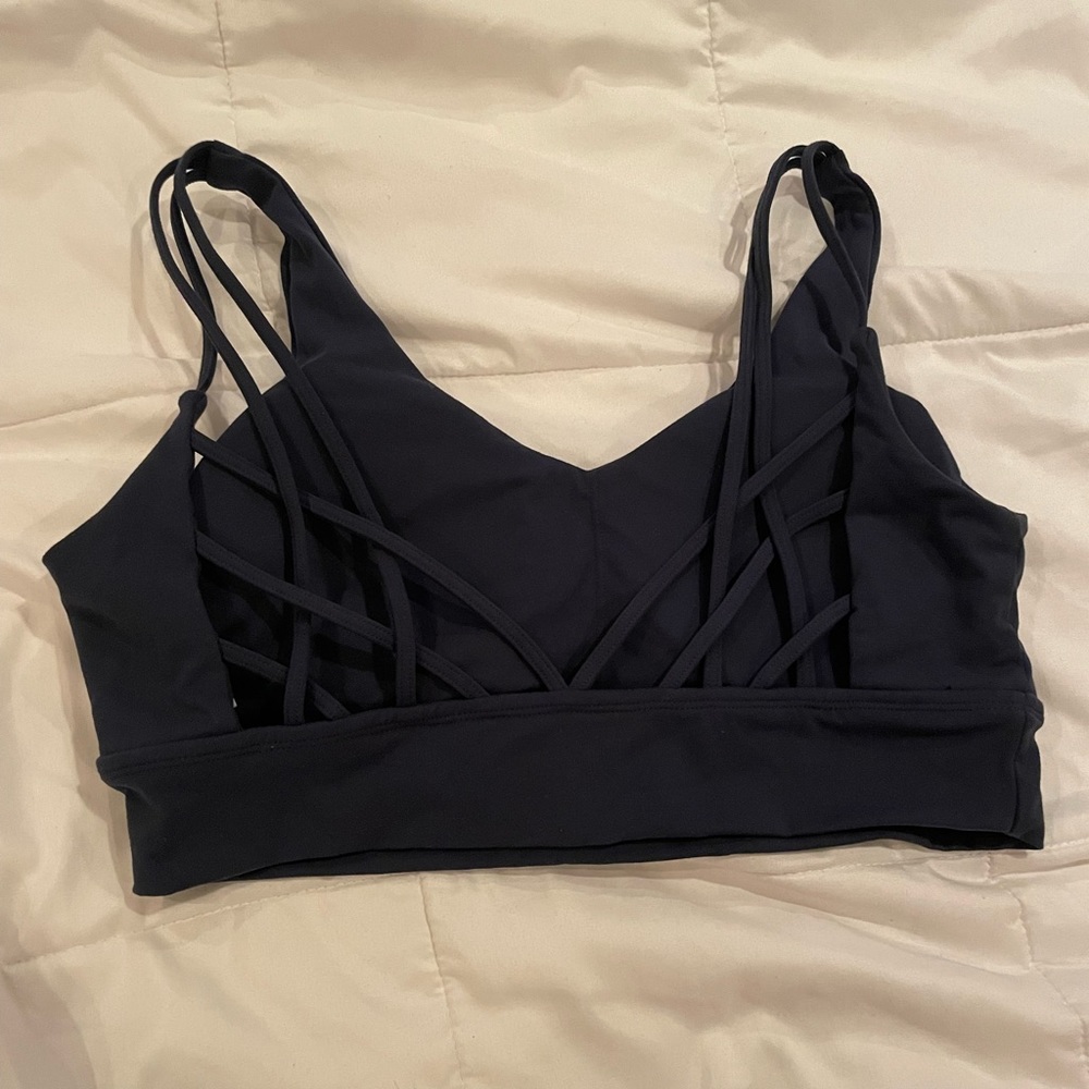 Navy blue sports bra